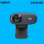 Logitech C310 HD Webcam, Black