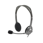 Logitech H110 Stereo 3.5 mm Jack, On Ear Noice Cancelling Headset