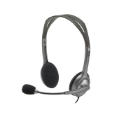 Logitech H110 Stereo 3.5 mm Jack, On Ear Noice Cancelling Headset -  981-000271