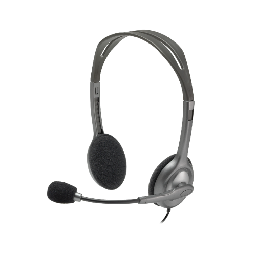 Logitech 981-000271 H110 Stereo 3.5 mm Jack, On Ear Noice Cancelling Headset
