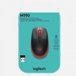 Logitech (M190) Wireless Mouse, Red