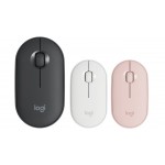 Logitech (M350) Pebble Wireless Mouse, Bluetooth or Wi-Fi with USB Mini-Receiver