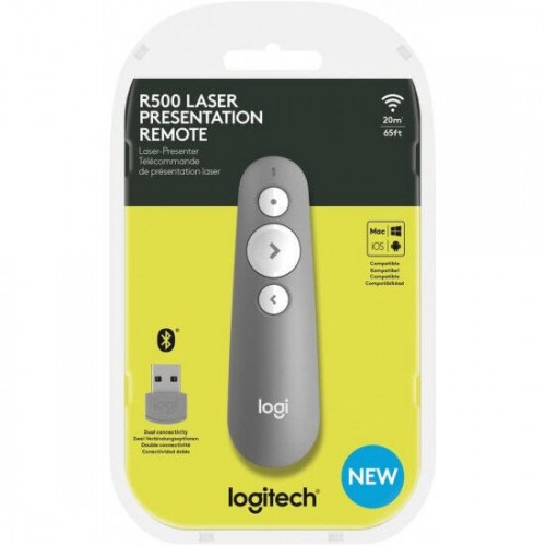Télécommande de présentation sans fil Logitech R500 - Gris moyen