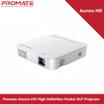 Promate Aurora‐HD High Definition Pocket DLP Projector with Wireless Mirroring