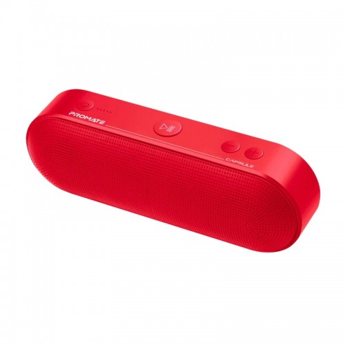 Promate Capsule High Definition Wireless Speaker with Handsfree, red