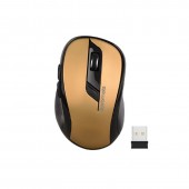 Promate Clix‐7 2.4GHz Wireless Ergonomic Optical Mouse, Gold