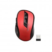 Promate Clix‐7 2.4GHz Wireless Ergonomic Optical Mouse, Red