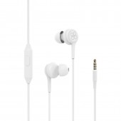 Promate Duet Earphones with Microphone, white