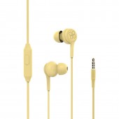 Promate Duet Wired Earphones with Microphone, Yellow