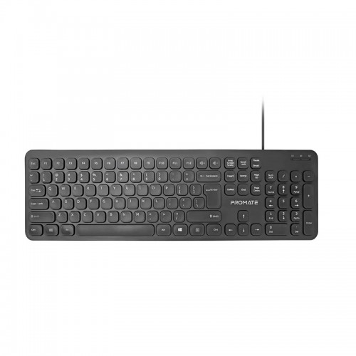 Promate EasyKey‐4 Ultra-Slim Quiet Key Wired Keyboard