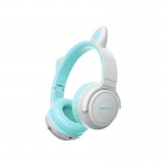 Promate Panda KidSafe Kawaii Style Wireless Kids Headset, Aqua