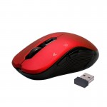 Promate Slider Optical Tracking Wireless Ergonomic Mouse, Red