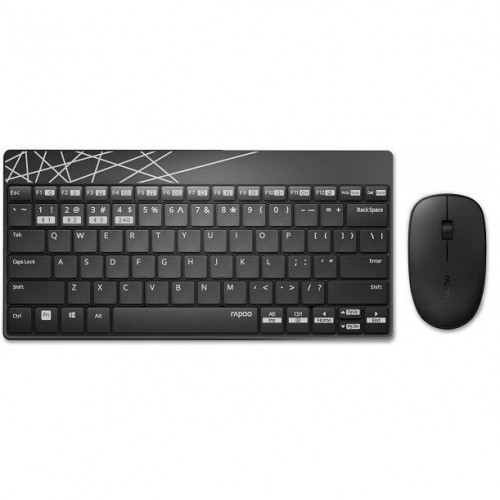 RAPOO 8000M COMBO (KB+MSE) MULTIMODE BLACK AR - 19472