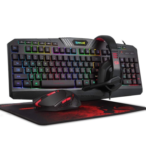 Redragon S101 Wired Rgb Backlit 4 In 1 Combo for Gaming