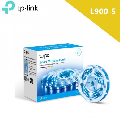 Tapo L900-5 Smart LED Light Strip, 5m, WiFi App Control RGB Multicolour LED Strip, Works with Alexa(Echo and Echo Dot)&Google Home, Suitable for TV Kitchen DIY Decoration