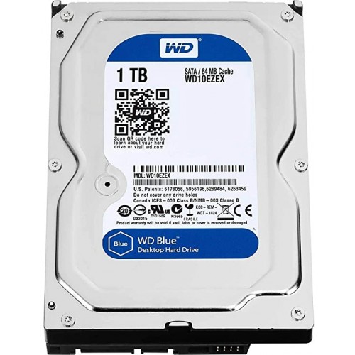 Western Digital WD20EARZ 2TB WD Blue PC Hard Drive HDD - 7200 RPM, SATA 6 Gb/s, 64 MB Cache, 3.5"