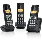 Gigaset A220 Trio Cordless Telephone Black