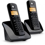 Motorola C402 Twin Cordless Telephone Black