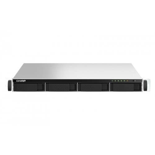 QNAP TS-464U-RP-4G 1U 4-Bay NAS (Intel Celeron 4-Core/4-Thread, 4GB DDR4 Ram, Redundant PSU)
