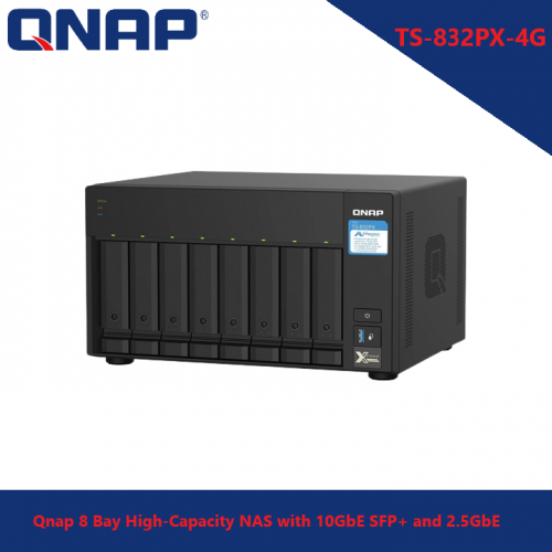 QNAP TS-832PX-4G NAS haute capacité 8 baies avec 10GbE SFP+ et 2,5GbE