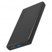 Promate Bolt‐10 Compact Smart Charging Power Bank with Dual USB Output, black