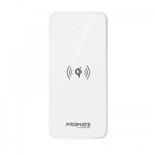 10000mAh Qi Wireless Charging Power Bank, white