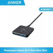 Anker A2046K11.BK Powerport Atom III 4-Port 65w Slim, Black