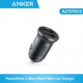 Anker A2727H12 PowerDrive 2 Alloy Metal Mini Car Charger 