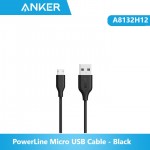 Anker A8132H12 3ft PowerLine Micro USB Cable - Black