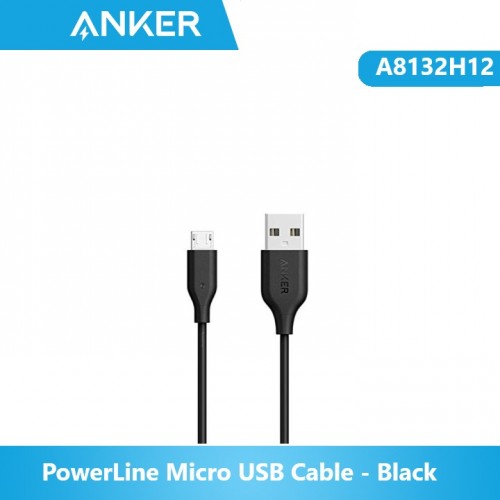 Câble micro USB PowerLine Anker A8132H12 de 3 pieds - Noir