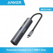 Anker A8321HA1.GY Powerhub Premium 4-In-1 USB-C Grey