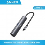 Anker A8338HA1 Premium 5-in-1 USB-C Hub 3A 1H 1EGray