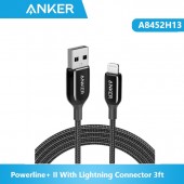 Anker A8452H13.BK Powerline+ II With Lightning Connector 3ft, Black