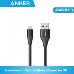 Anker A8453H13.BK Powerline + II With Lightning Connector 3ft, Black