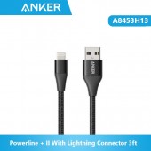 Anker A8453H13.BK Powerline + II With Lightning Connector 3ft, Black