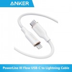 Anker A8663h21 6ft/1.8m PowerLine III Flow USB-C to Lightning Cable – White