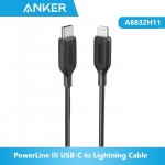 Anker A8832H11 PowerLine III USB-C to Lightning Cable (0.9m/3ft) – Black