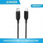 Anker A8833H11 PowerLine III USB-C to Lightning Cable (1.8m/6ft) – Black 