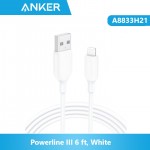 Anker A8833H21.WT Powerline III 6 ft, White