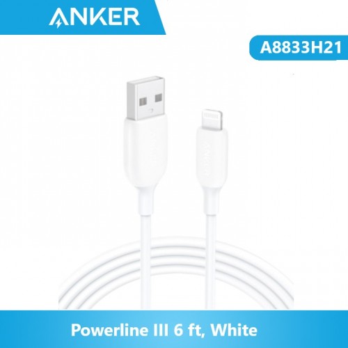 Anker A8833H21.WT Powerline III 6 ft, White