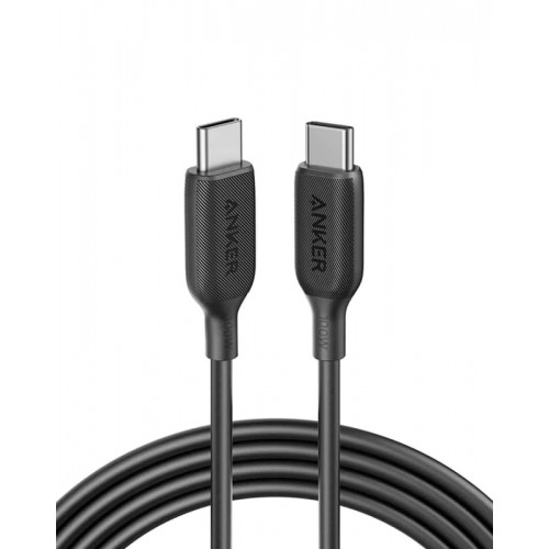 Anker A8856H11 6ft/1.8m PowerLine III USB-C to USB-C 2.0 100W Cable – Black