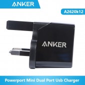 Anker Powerport Mini Dual Port Usb Charger – Black A2620k12
