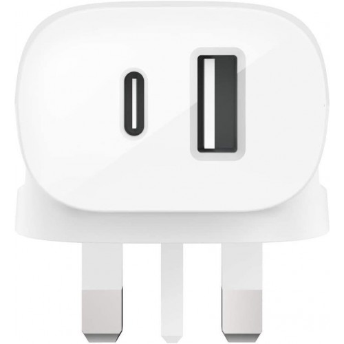 Chargeur mural Belkin BOOST CHARGE USB-C + USB-A 30 W (18 W USB-C + 12 W USB-A)