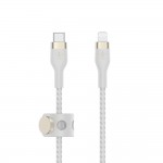 Belkin CAA011bt1MWH Flex USB-C Braided Silicone Cable with Lightning Connector, 1M, White