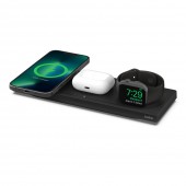 Belkin WIZ016myBK 3-in-1 Wireless Charging Pad 