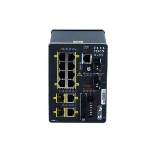 Cisco Industrial Ethernet 2000 Switch, 8 FE/2 Combo GE SFP, LAN Lite