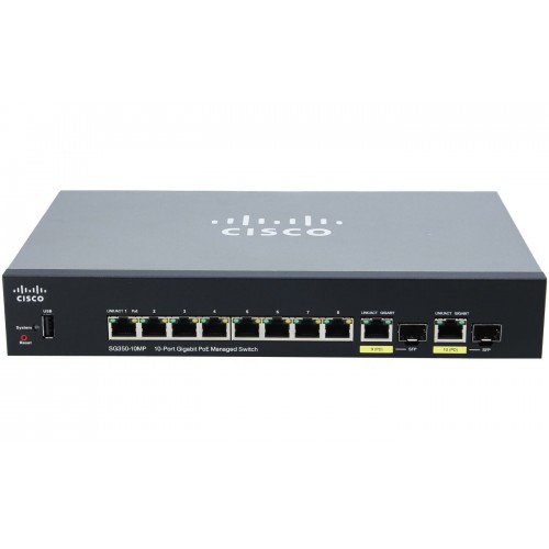 Cisco (SG350-10MP-K9-EU) Commutateur SG350-10MP pour petites entreprises