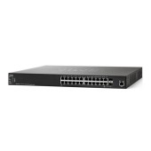 Cisco SG350X-24P Stackable Managed Switch, 24 Gigabit PoE+ with 2 10Gig/10Gig SFP+ Combo and 2 SFP+ Ports, 195w PoE
