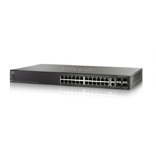 Commutateur administrable empilable Cisco SG550X-24MP, 24 ports Gigabit PoE+ et 4 ports Ethernet 10Gig, PoE 382 W