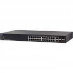 Cisco (SG550X-24P-K9-NA) SG550X-24P Stackable Managed Switch, 24 Gigabit PoE+ and 4 10Gig Ethernet Ports, 195w PoE